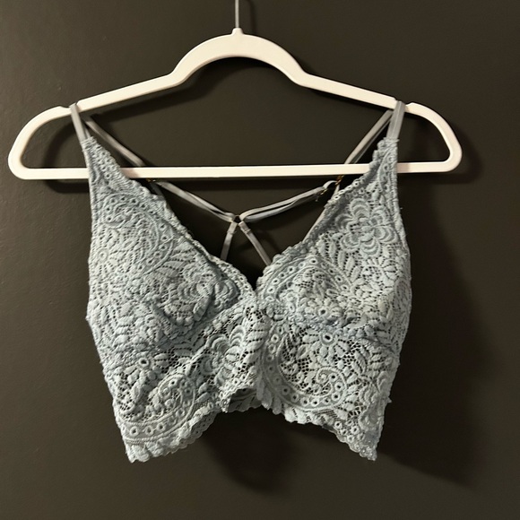 aerie Other - Aerie Lace Bralette in Soft Gray